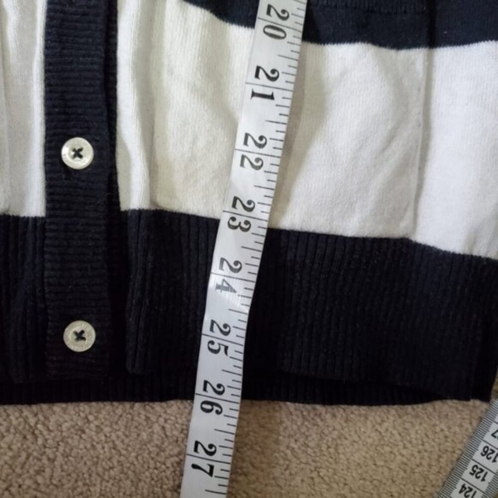 Hollister 2000s Y2K Preppy Academia Striped V-Neck Cardigan M - Picture 5 of 9